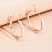 Fashion Pearl Circle Earrings Wholesale Nihaojewelry main image 3