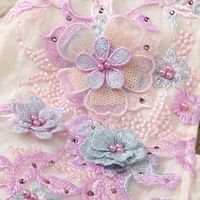 Children's Tether Lace Embroidered Beaded Triangle Crawl Baby Jumpsuit Wholesale Nihaojewelry main image 5