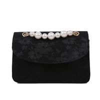 Pearl Handle Velvet Embroidery Shoulder Messenger Handbag Wholesale Nihaojewelry main image 3