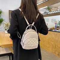 Rhombus Multifunctional Solid Color One-shoulder Portable Backpack Wholesale Nihaojewelry main image 1