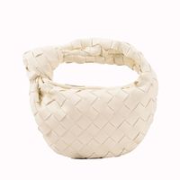 Solid Color Woven Knot Portable Croissant Bag Wholesale Nihaojewelry sku image 1