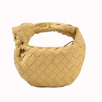 Solid Color Woven Knot Portable Croissant Bag Wholesale Nihaojewelry sku image 2