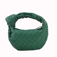 Solid Color Woven Knot Portable Croissant Bag Wholesale Nihaojewelry sku image 3