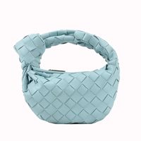 Solid Color Woven Knot Portable Croissant Bag Wholesale Nihaojewelry sku image 4