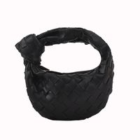 Solid Color Woven Knot Portable Croissant Bag Wholesale Nihaojewelry sku image 5