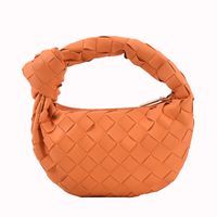 Solid Color Woven Knot Portable Croissant Bag Wholesale Nihaojewelry sku image 6