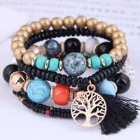 Wholesale Bohemia Metal Tree Of Life Tassels Beads Multi-layer Bracelet Nihaojewelry main image 1