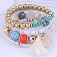 Wholesale Bohemia Metal Tree Of Life Tassels Beads Multi-layer Bracelet Nihaojewelry sku image 2
