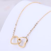 Wholesale Korean Fashion Heart Titanium Steel Necklace Nihaojewelry main image 3