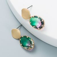 Vente En Gros Boucles D&#39;oreilles Géométriques Diamant En Verre En Alliage De Mode Nihaojewelry main image 2