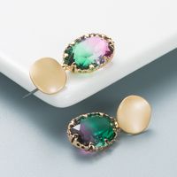 Wholesale Fashion Alloy Glass Diamond Geometric Earrings Nihaojewelry main image 5