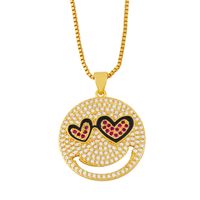 Einfaches Modedesign Diamant Herz Auge Kupfer Schlüsselbein Kette Großhandel Nihaojewelry main image 3