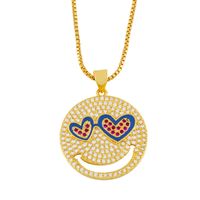 Einfaches Modedesign Diamant Herz Auge Kupfer Schlüsselbein Kette Großhandel Nihaojewelry main image 4