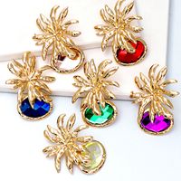 Wholesale Jewelry Flower Color Diamond Pendant Earrings Nihaojewelry main image 6