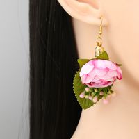 Wholesale Jewelry Color Imitional Flower Pendant Earrings Nihaojewelry main image 3