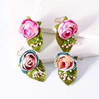 Wholesale Jewelry Color Imitional Flower Pendant Earrings Nihaojewelry main image 6