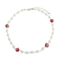 Wholesale Jewelry Red Glass Beads Pearl Necklace Nihaojewelry main image 1