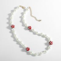 Wholesale Jewelry Red Glass Beads Pearl Necklace Nihaojewelry main image 6
