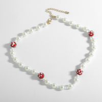 Wholesale Jewelry Red Glass Beads Pearl Necklace Nihaojewelry main image 5