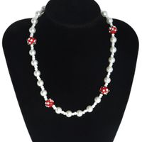 Wholesale Jewelry Red Glass Beads Pearl Necklace Nihaojewelry main image 4