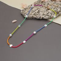 Bohemian Glass Miyuki Beads Heart Shell Imitation Pearl Necklace Wholesale Nihaojewelry main image 2