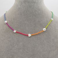 Bohemian Glass Miyuki Beads Heart Shell Imitation Pearl Necklace Wholesale Nihaojewelry main image 4