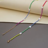 Bohemian Glass Miyuki Beads Heart Shell Imitation Pearl Necklace Wholesale Nihaojewelry main image 5