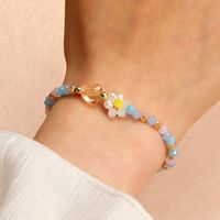 Flower Crystal Color Beaded Korean Style Bracelet Wholesale Jewelry Nihaojewelry main image 1