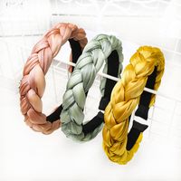 Solid Color Twist Braided Fashion Sponge Headband Wholesale Jewelry Nihaojewelry main image 6