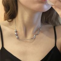 Wholesale Jewelry Lava Ball Wave Splicing Necklace Nihaojewelry main image 1