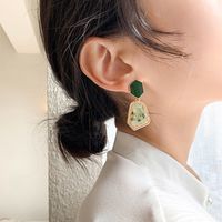 Wholesale Retro Inlaid Gravel Geometric Earrings Nihaojewelry main image 5