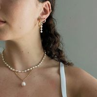 Wholesale Lady 201 Stainless Steel 304 Stainless Steel Pearl Necklace main image 3
