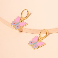 Korean Style Simple Butterfly Earrings Eardrops Women's Sweet Graceful Lovely Retro Stud Earrings Europe And America Cross Border Jewelry Wholesale main image 3