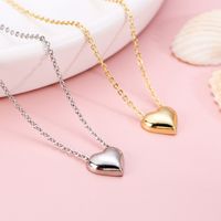 Simple Style Heart Titanium Steel Plating Necklace main image 3