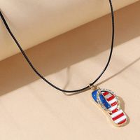 Wholesale Creative Small Slippers Painting Oil Necklace Nihaojewelry sku image 1