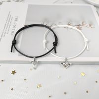 Simple Style Heart Alloy Plating No Inlaid Couple Bracelets main image 1