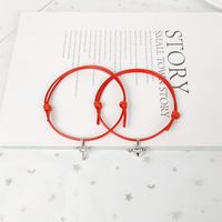 Simple Style Heart Alloy Plating No Inlaid Couple Bracelets main image 5