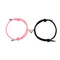 Alloy Heart Magnets Attract Simple Couple Bracelets A Pair Jewelry Wholesale Nihaojewelry main image 5