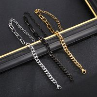 European And American New Fashion Simple Grinding Cross Stainless Steel Chain Bracelet Men And Women Jewelry Wholesale Foreign Trade Exclusive main image 1