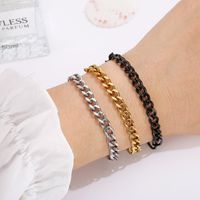 European And American New Fashion Simple Grinding Cross Stainless Steel Chain Bracelet Men And Women Jewelry Wholesale Foreign Trade Exclusive main image 3