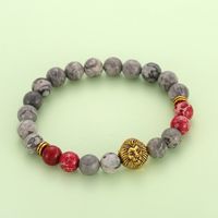 Foreign Trade Popular Style Alloy Lion's Head Beads Bracelet Men's European And American Bracelet Ornament Wholesale main image 1