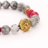 Außenhandel Im Beliebten Stil Legierung Lion's Head Perlen Armband Für Männer Europäisches Und Amerikanisches Armband Ornament Großhandel main image 4