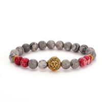 Foreign Trade Popular Style Alloy Lion's Head Beads Bracelet Men's European And American Bracelet Ornament Wholesale main image 5