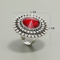 Full Diamond Round Opening Adjustable Ring Wholesale Jewelry Nihaojewelry main image 4
