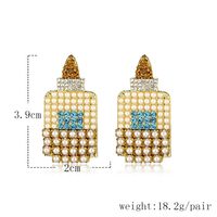 Wholesale Creative Alloy Diamond-studded Beads Pearl Earrings Nihaojewelry main image 5