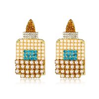 Wholesale Creative Alloy Diamond-studded Beads Pearl Earrings Nihaojewelry main image 6