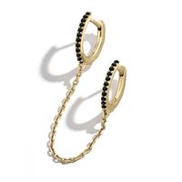 بيع بالجملة أزياء هندسية متعددة الألوان حجر الراين Chaincopper الأذن مشبك Nihaojewelry main image 6