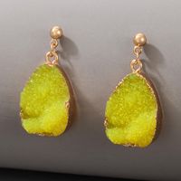 Vente En Gros Boucles D&#39;oreilles En Pierre Naturelle Jaune Géométrique Bohème Nihaojewelry main image 3