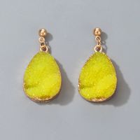 Wholesale Bohemian Geometric Yellow Natural Stone Earrings Nihaojewelry sku image 1
