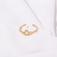 Heart-shaped Simple Inlaid Zircon Ring Wholesale Jewelry Nihaojewelry main image 5